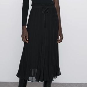 Zara pleated palazzo pants